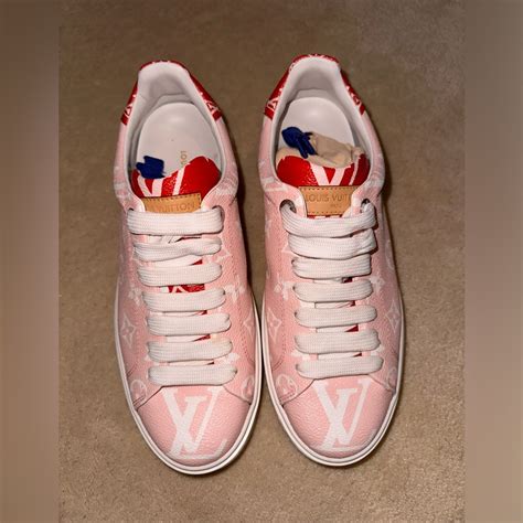 louis vuitton time out sneakers pink|louis vuitton trainer sneaker pink.